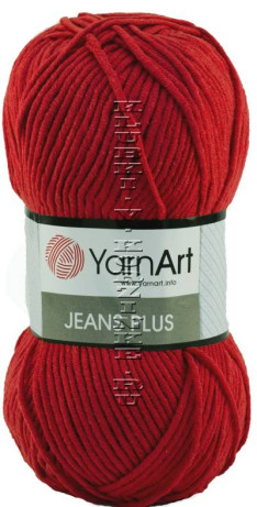 Пряжа YarnArt «Jeans plus» - (64 - Красный)