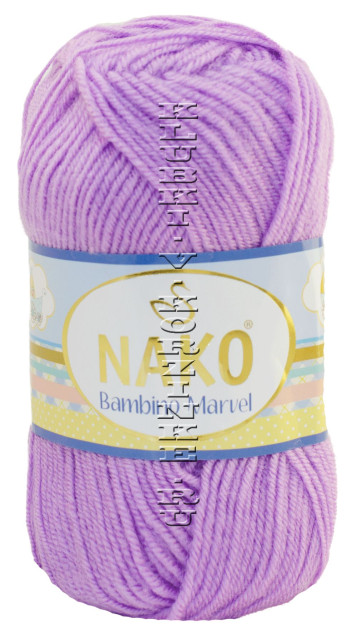 Пряжа NAKO "Bambino Marvel" - (9011 - Сиреневый)