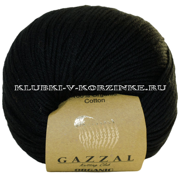 Пряжа Gazzal Organic Baby Cotton - (430 - Чёрный) - купить в Москве по ...