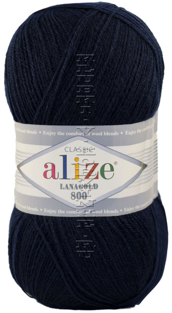 Пряжа Lanagold 800 Alize - (58 - Темно-синий)