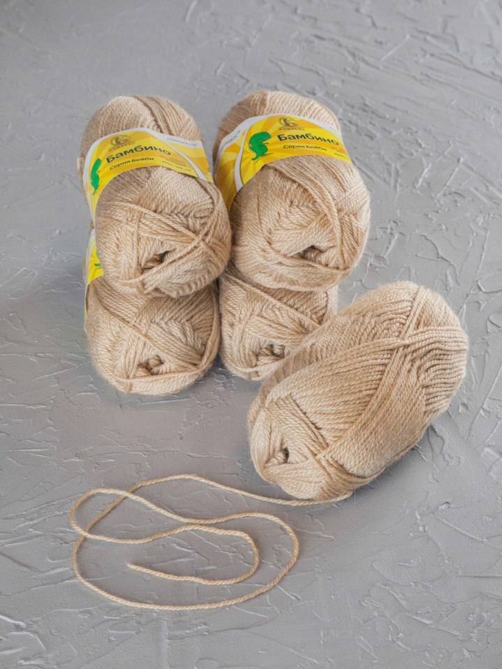 Пряжа Камтекс «Бамбино» - (006 - Светлый Бежевый)