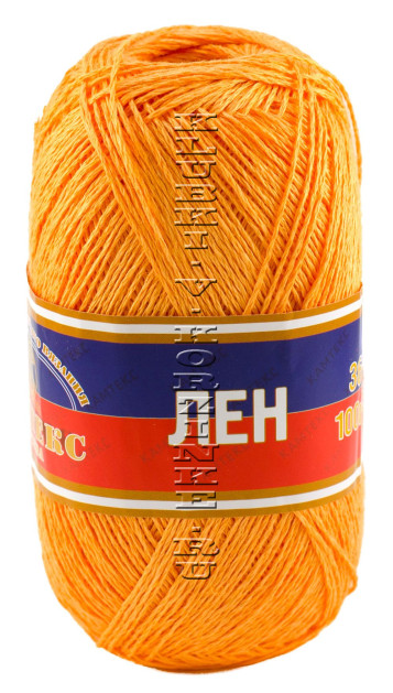 Пряжа Камтекс «Лён» - (035 - Оранжевый)