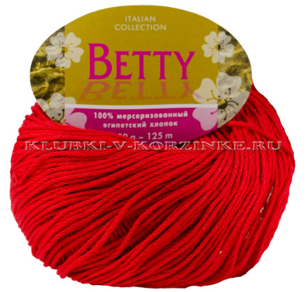 Пряжа Betty - (18 - Красный)