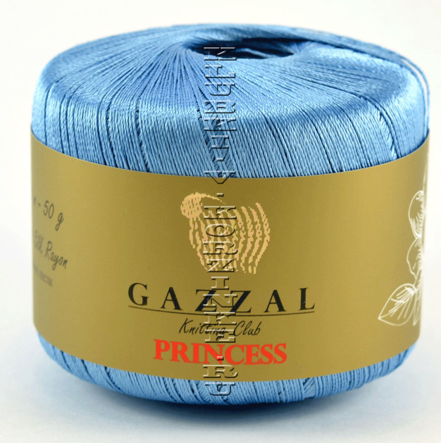 Пряжа GAZZAL (Газзал) "PRINCESS" - (3008 - Голубой)