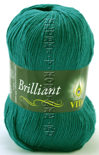 Пряжа VITA «BRILLIANT» - (4981 - Темная зеленая бирюза)