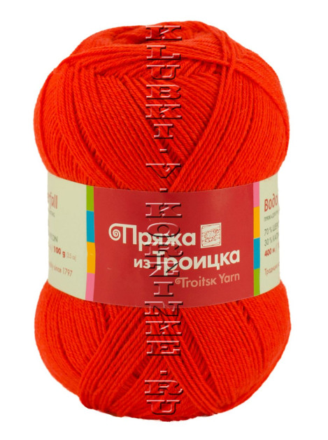 Пряжа Троицкая «Водопад» - (1446 - Алый)