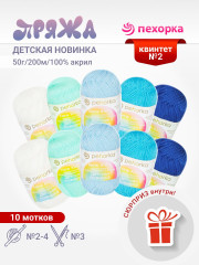 Набор пряжи Пехорка «Детская новинка» Квинтет 2