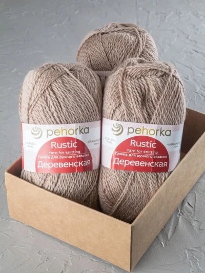 Пряжа Пехорка «Деревенская» - (412 - Верблюжий)