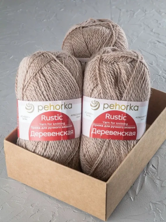 Пряжа Пехорка «Деревенская» - (412 - Верблюжий)