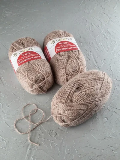 Пряжа Пехорка «Деревенская» - (412 - Верблюжий)