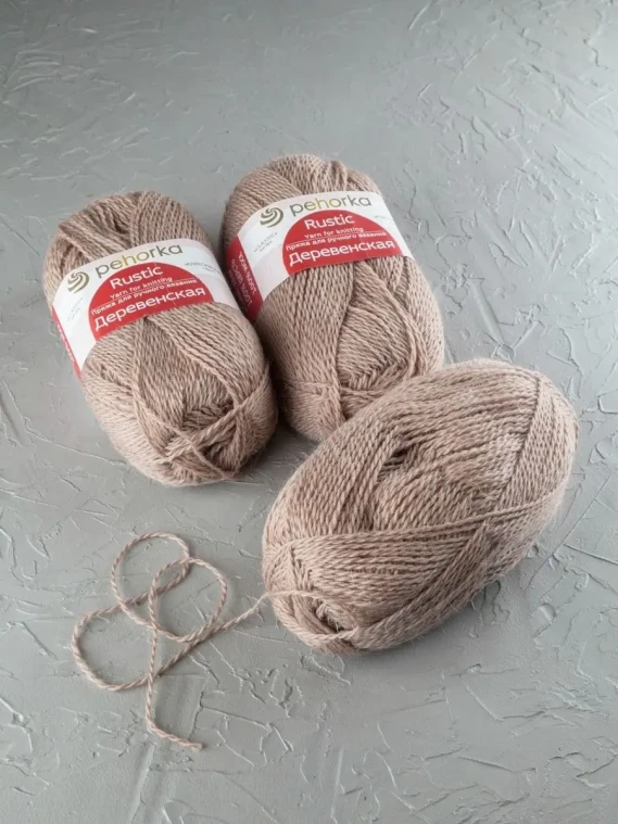 Пряжа Пехорка «Деревенская» - (412 - Верблюжий)