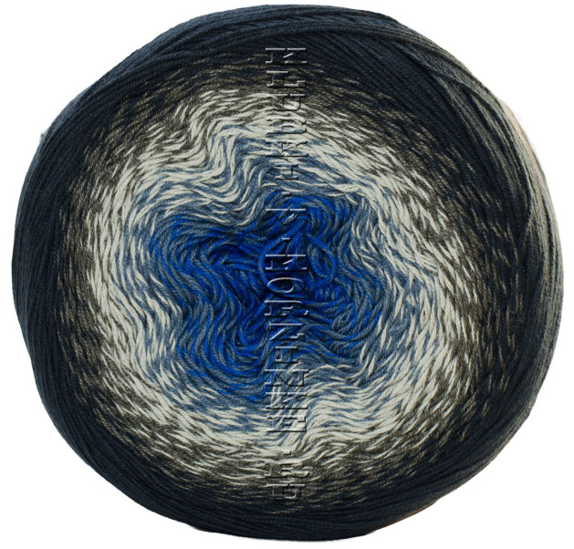 Пряжа YarnArt Flowers - (275 - Темно-синий, серый, белый, синий)