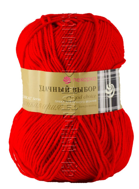 Пряжа Пехорка «Удачный выбор» - (06 - Красный)