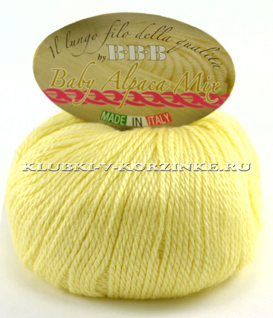 Пряжа Baby Alpaca Mix BBB - (9011 - Светло-желтый)