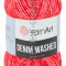 Пряжа YarnArt Denim Washed - (919 - Красный, белый)