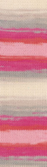 Пряжа BELLA BATIK Alize - (5512 - Розовый, малиновый, серый)