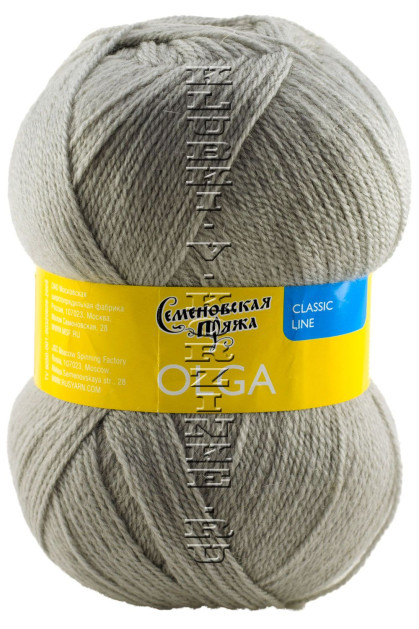 Пряжа Семеновская «Ольга» - (7 - Св.серый)