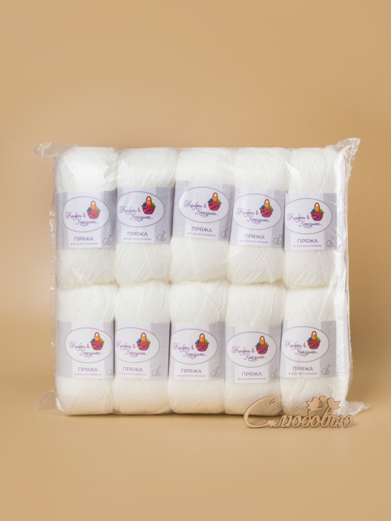 Пряжа «Алетта» - (01 - Белый)