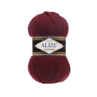 Пряжа «LANAGOLD Alize» - (57 - Бордовый)