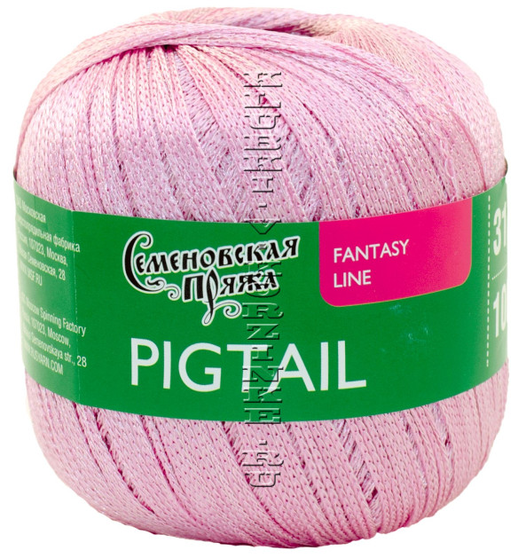 Пряжа Семеновская «Косичка (Pigtail)» - (20 - Розовый)