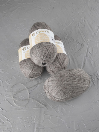Пряжа Пехорка «Козий пух» - (371 - Натур.серый)