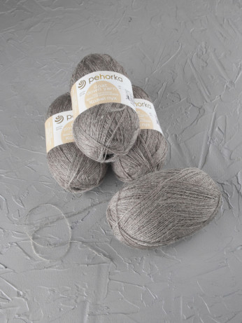 Пряжа Пехорка «Козий пух» - (371 - Натур.серый)