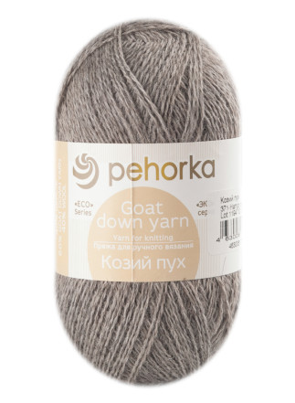 Пряжа Пехорка «Козий пух» - (371 - Натур.серый)