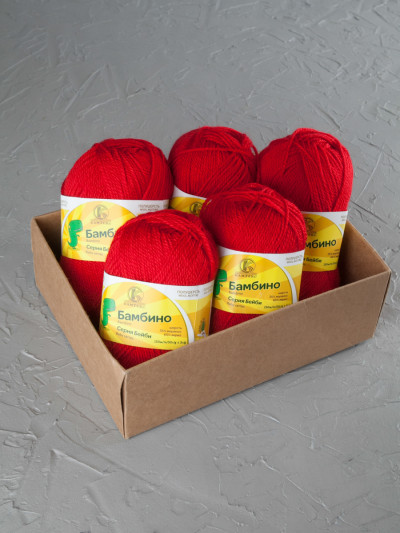 Пряжа Камтекс «Бамбино» - (046- Красный)