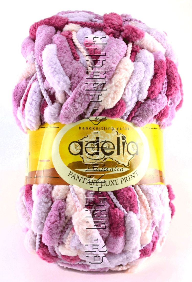 Пряжа Adelia "Fantasy Luxe Print" - (03 - Св.розовый, сиреневый ...