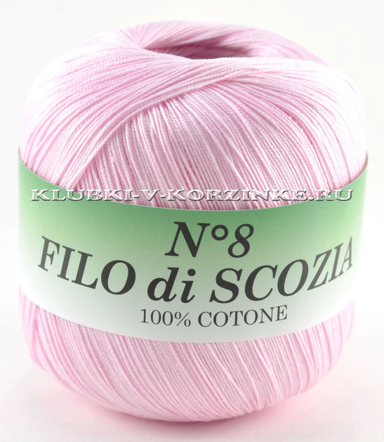 Пряжа Filo di Scozia №8 - (32 - Бледно-розовый)