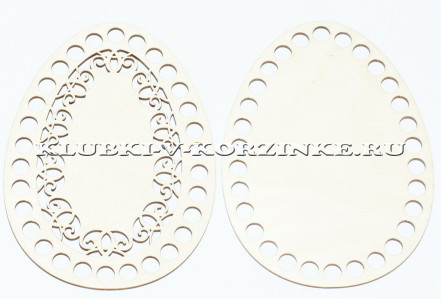 Набор: донышко + крышка, пасхальное яйцо, 15х11 см 