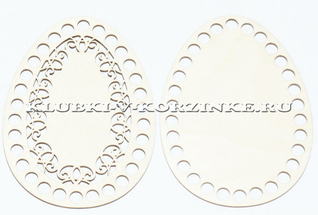 Набор: донышко + крышка, пасхальное яйцо, 15х11 см 