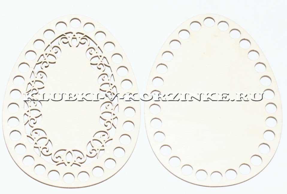 Набор: донышко + крышка, пасхальное яйцо, 15х11 см 