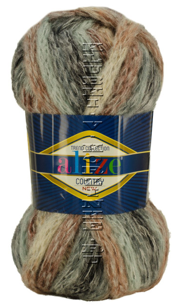 Пряжа Country New Alize - (5170 - Серый, коричневый)