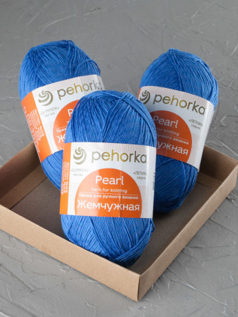 Пряжа Пехорка «Жемчужная» - (26 - Василек)