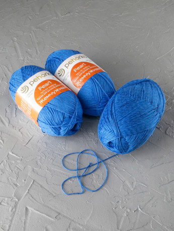 Пряжа Пехорка «Жемчужная» - (26 - Василек)