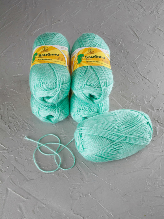 Пряжа Камтекс «Бамбино» - (025 - Мята)