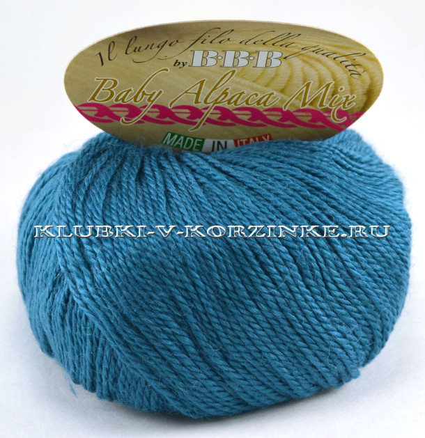 Пряжа Baby Alpaca Mix BBB - (8745 - Морская волна)