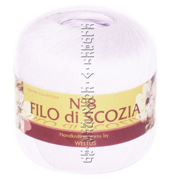 Пряжа Filo di Scozia №8 - (33 - Бледно-сиреневый)
