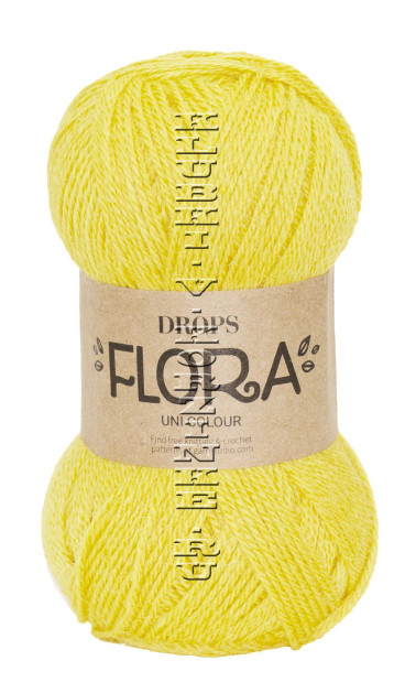Пряжа Flora DROPS - (17 - Жёлтый)