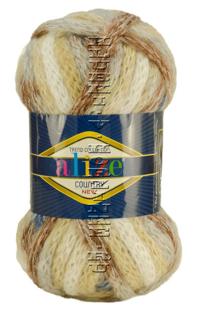 Пряжа Country New Alize - (5036 - Беж, голубой, коричневый)