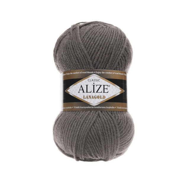 Пряжа «LANAGOLD Alize» - (348 - Тёмно - серый)