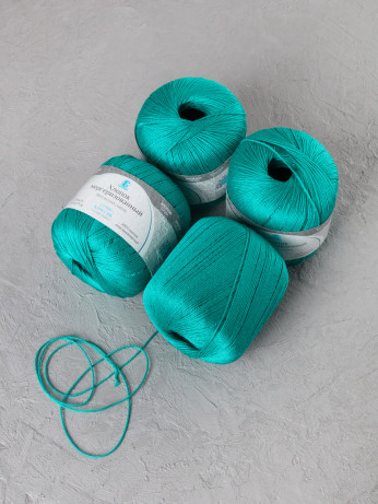 Пряжа Камтекс «Хлопок Мерсеризованный» - (218 - Зеленая бирюза)