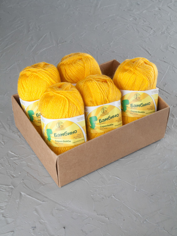 Пряжа Камтекс «Бамбино» - (104 - Желтый)