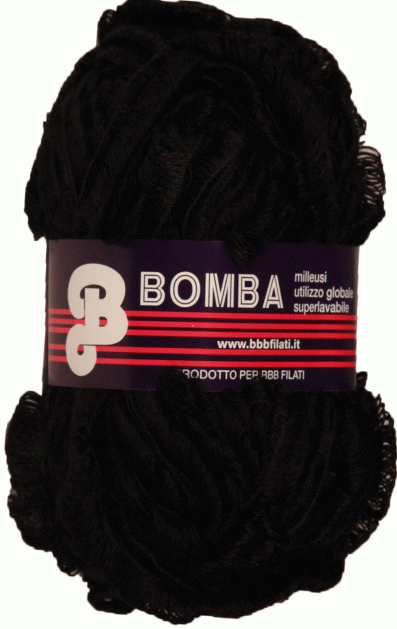 Ленточная пряжа BOMBA (200 - Черный)