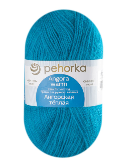 Пряжа Пехорка «Ангорская теплая» - (45 - Тёмная бирюза)