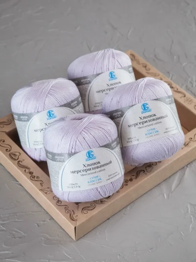 Пряжа Камтекс «Хлопок Мерсеризованный» - (072 - Лаванда)