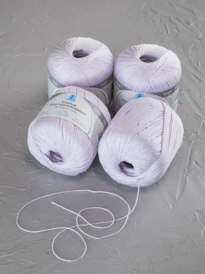 Пряжа Камтекс «Хлопок Мерсеризованный» - (072 - Лаванда)