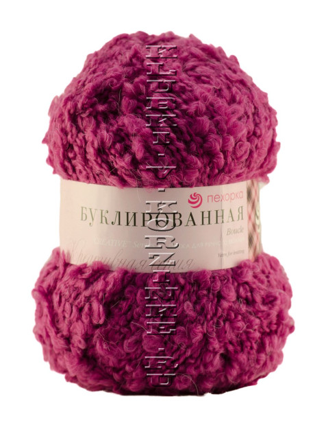 Пряжа Пехорка «Буклированная» - (582 - Св.фуксия)