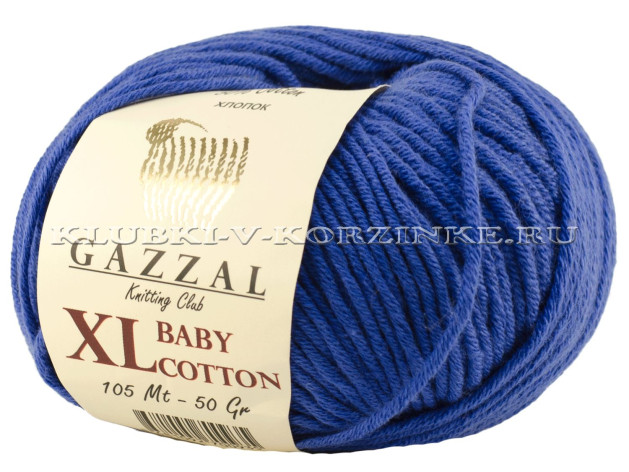 Пряжа GAZZAL (Газзал) Baby Cotton XL - (3421XL - Василек)